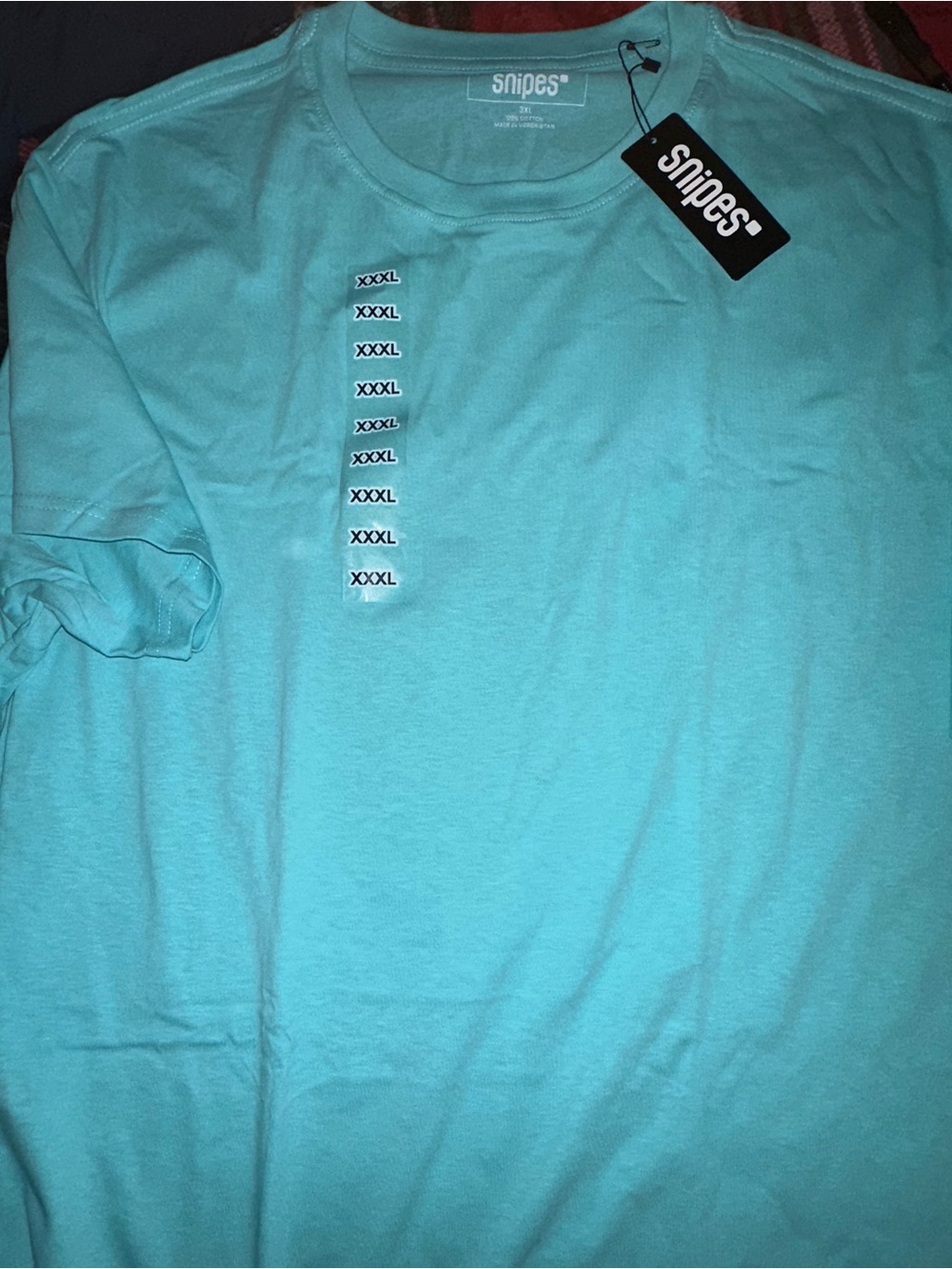 Men's Aqua Crew Neck Short Sleeve T-Shirt